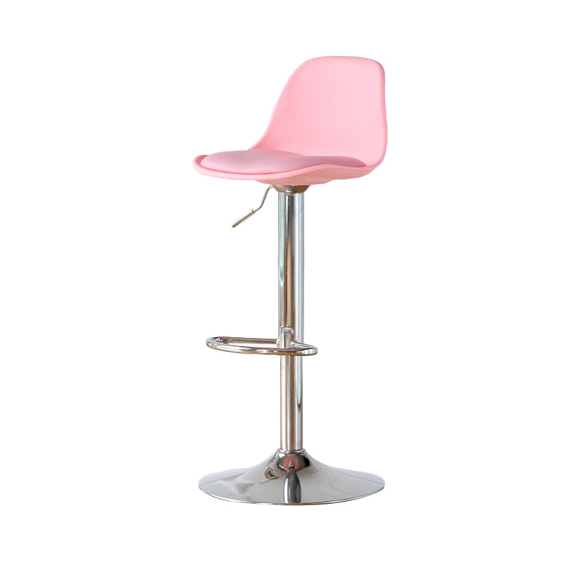 Taburetes de comedor sin brazos Taburetes de bar de altura ajustable con base de metal