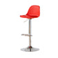 Taburetes de comedor sin brazos Taburetes de bar de altura ajustable con base de metal