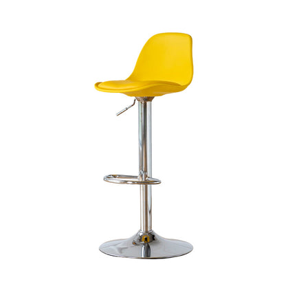 Taburetes de comedor sin brazos Taburetes de bar de altura ajustable con base de metal