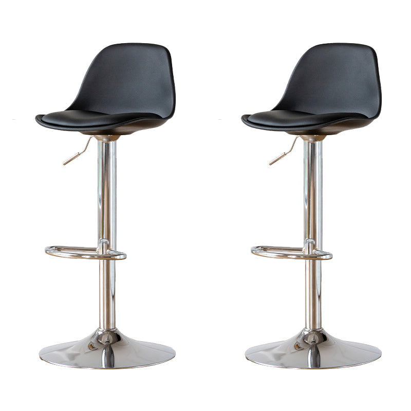 Taburetes de comedor sin brazos Taburetes de bar de altura ajustable con base de metal