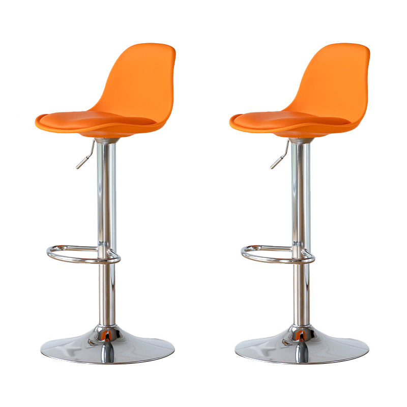 Taburetes de comedor sin brazos Taburetes de bar de altura ajustable con base de metal