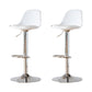 Taburetes de comedor sin brazos Taburetes de bar de altura ajustable con base de metal