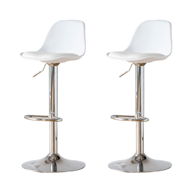 Taburetes de comedor sin brazos Taburetes de bar de altura ajustable con base de metal