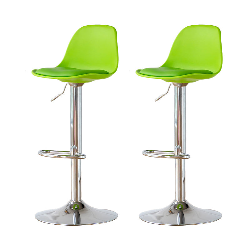 Taburetes de comedor sin brazos Taburetes de bar de altura ajustable con base de metal