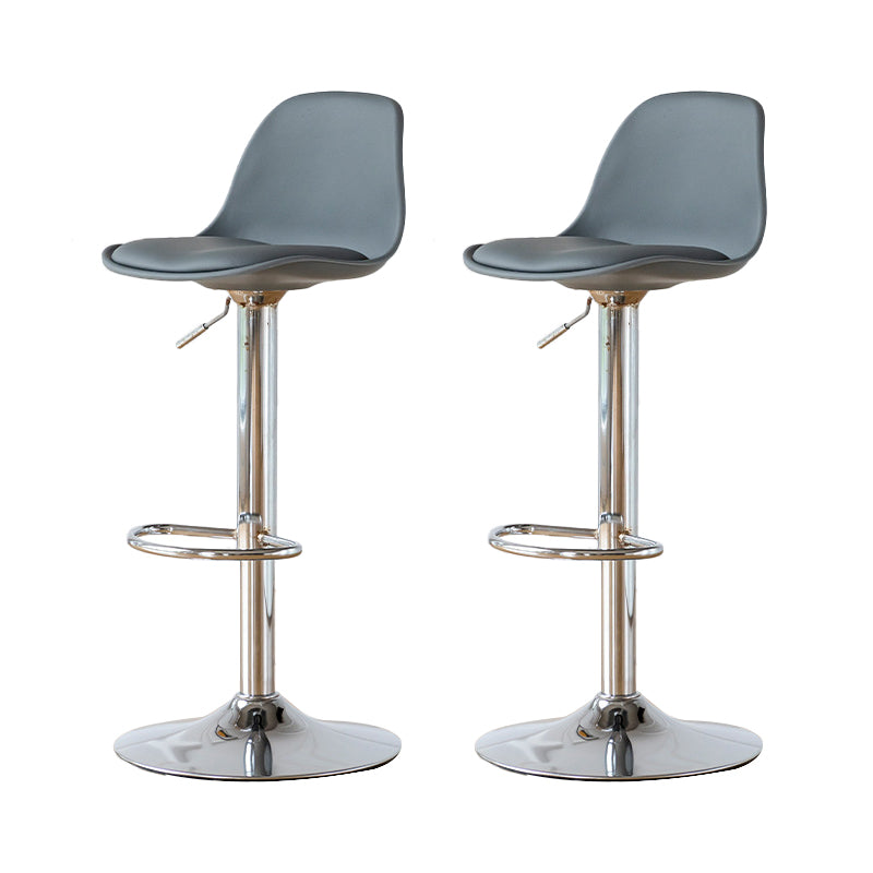Taburetes de comedor sin brazos Taburetes de bar de altura ajustable con base de metal