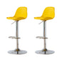 Taburetes de comedor sin brazos Taburetes de bar de altura ajustable con base de metal