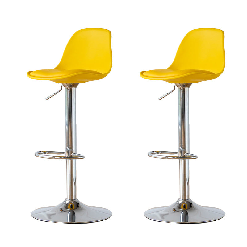Taburetes de comedor sin brazos Taburetes de bar de altura ajustable con base de metal