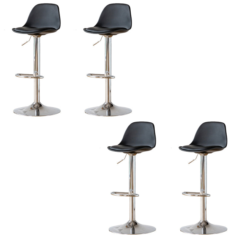 Taburetes de comedor sin brazos Taburetes de bar de altura ajustable con base de metal