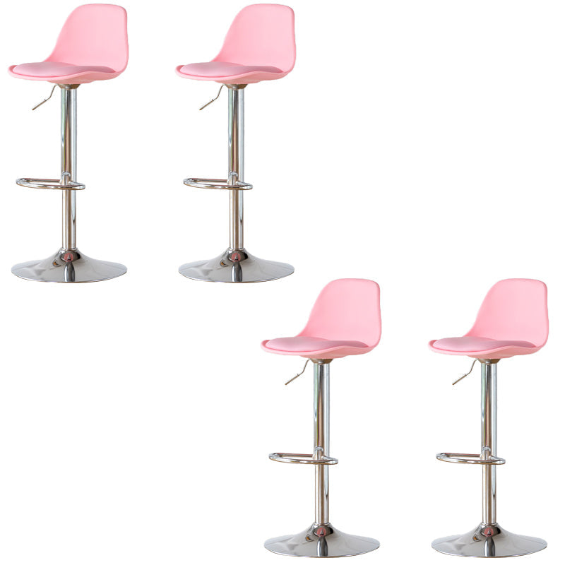 Taburetes de comedor sin brazos Taburetes de bar de altura ajustable con base de metal