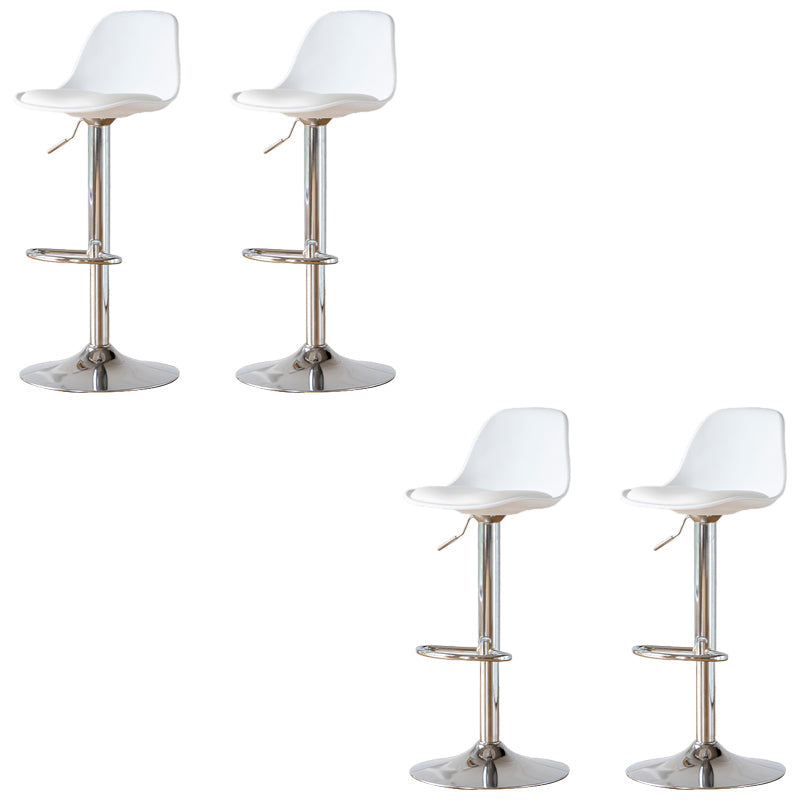 Taburetes de comedor sin brazos Taburetes de bar de altura ajustable con base de metal