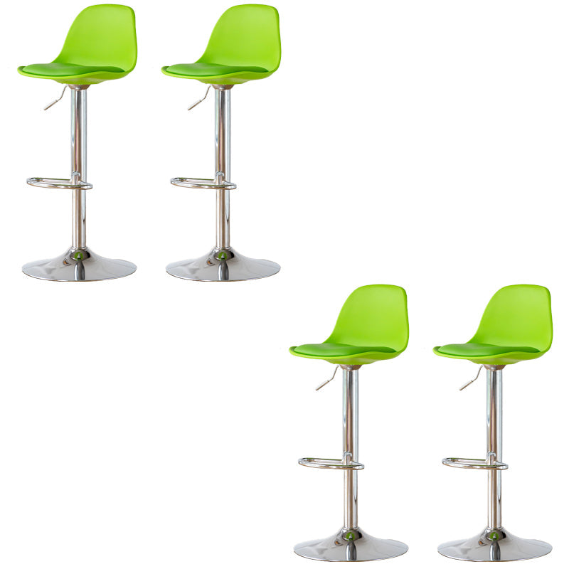 Taburetes de comedor sin brazos Taburetes de bar de altura ajustable con base de metal