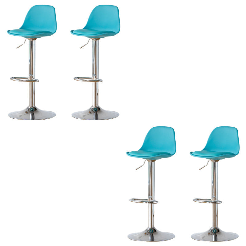 Taburetes de comedor sin brazos Taburetes de bar de altura ajustable con base de metal