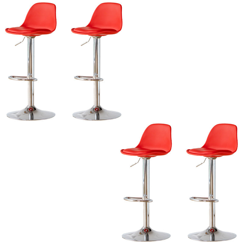 Taburetes de comedor sin brazos Taburetes de bar de altura ajustable con base de metal