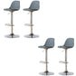 Taburetes de comedor sin brazos Taburetes de bar de altura ajustable con base de metal