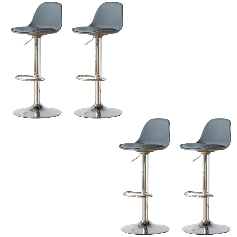 Taburetes de comedor sin brazos Taburetes de bar de altura ajustable con base de metal
