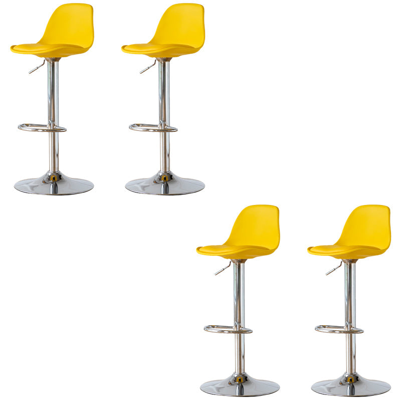 Taburetes de comedor sin brazos Taburetes de bar de altura ajustable con base de metal