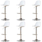 Taburetes de comedor sin brazos Taburetes de bar de altura ajustable con base de metal