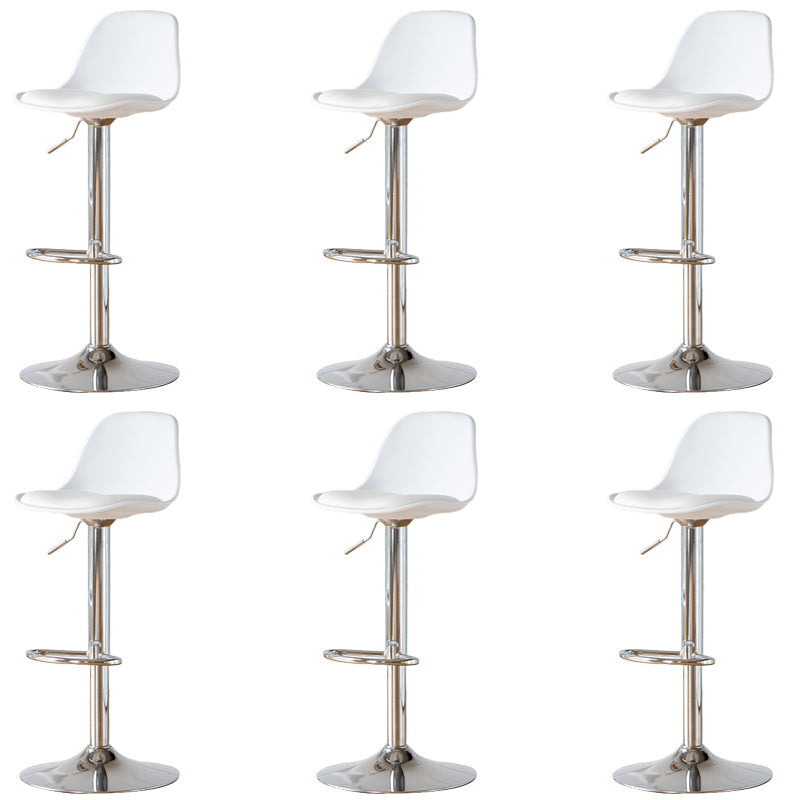 Taburetes de comedor sin brazos Taburetes de bar de altura ajustable con base de metal