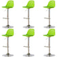 Taburetes de comedor sin brazos Taburetes de bar de altura ajustable con base de metal