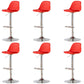 Taburetes de comedor sin brazos Taburetes de bar de altura ajustable con base de metal