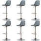 Taburetes de comedor sin brazos Taburetes de bar de altura ajustable con base de metal