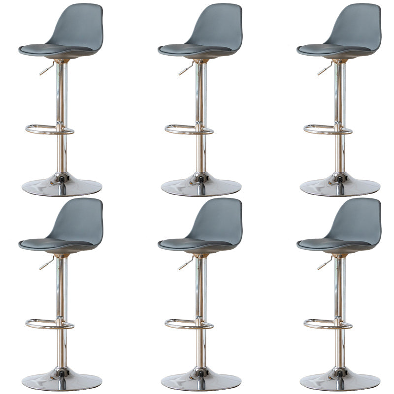 Taburetes de comedor sin brazos Taburetes de bar de altura ajustable con base de metal