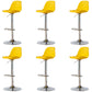 Taburetes de comedor sin brazos Taburetes de bar de altura ajustable con base de metal