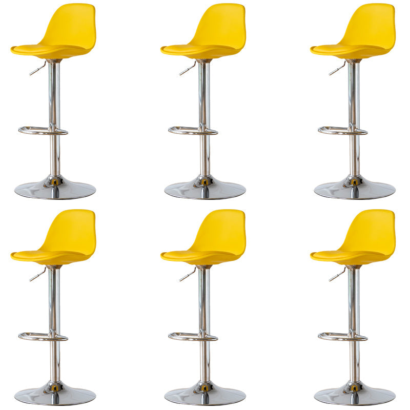 Taburetes de comedor sin brazos Taburetes de bar de altura ajustable con base de metal