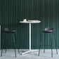 Contemporary Dining Stools Armless Metal Bar Stools with Footrest