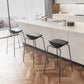 Contemporary Dining Stools Armless Metal Bar Stools with Footrest