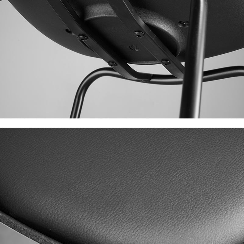 Contemporary Dining Stools Armless Metal Bar Stools with Footrest