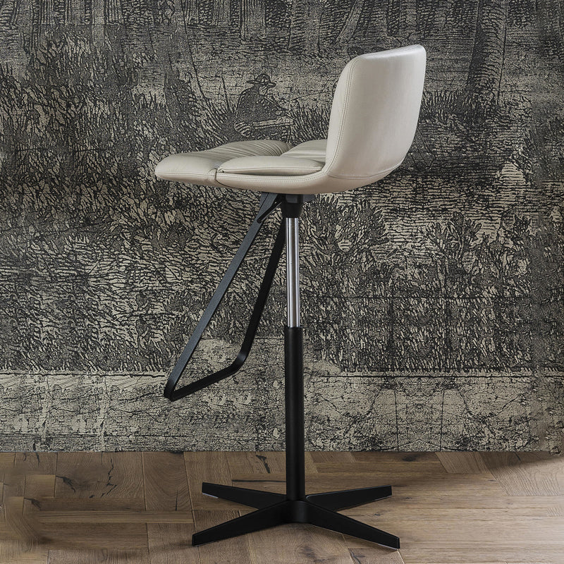 Industrial Style Adjustable Bar Stool Leather Counter Bar Stool with Metal Legs for Home Clearhalo 'Bar Furniture' 'Bar Stools' 'bar_stools' 'furn' 'furn_bar_stools' 'Furniture' 'Kitchen & Dining Furniture' 6955108