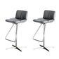 Industrial Style Adjustable Bar Stool Leather Counter Bar Stool with Metal Legs for Home Grey 2 Piece Set Clearhalo 'Bar Furniture' 'Bar Stools' 'bar_stools' 'furn' 'furn_bar_stools' 'Furniture' 'Kitchen & Dining Furniture' 6955109