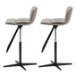 Industrial Style Adjustable Bar Stool Leather Counter Bar Stool with Metal Legs for Home Khaki 2 Piece Set Clearhalo 'Bar Furniture' 'Bar Stools' 'bar_stools' 'furn' 'furn_bar_stools' 'Furniture' 'Kitchen & Dining Furniture' 6955112