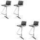 Industrial Style Adjustable Bar Stool Leather Counter Bar Stool with Metal Legs for Home Grey 4 Piece Set Clearhalo 'Bar Furniture' 'Bar Stools' 'bar_stools' 'furn' 'furn_bar_stools' 'Furniture' 'Kitchen & Dining Furniture' 6955113