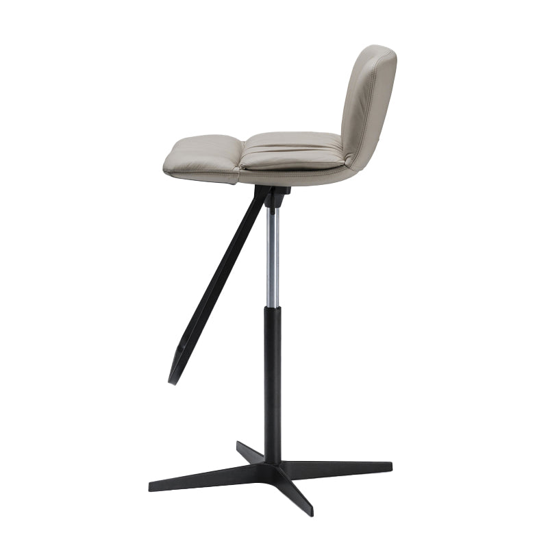 Industrial Style Adjustable Bar Stool Leather Counter Bar Stool with Metal Legs for Home Clearhalo 'Bar Furniture' 'Bar Stools' 'bar_stools' 'furn' 'furn_bar_stools' 'Furniture' 'Kitchen & Dining Furniture' 6955114