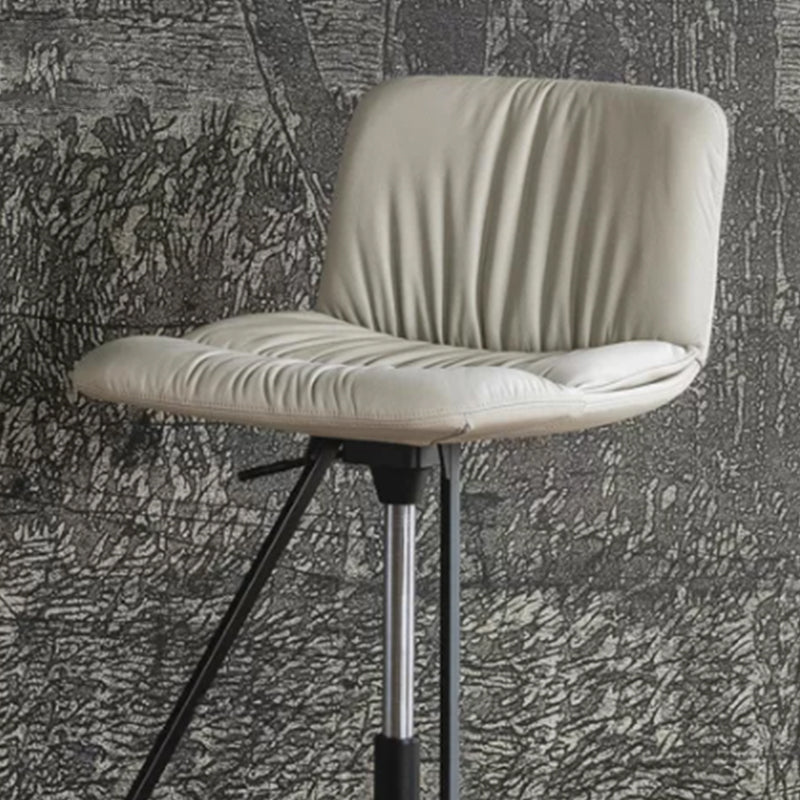 Industrial Style Adjustable Bar Stool Leather Counter Bar Stool with Metal Legs for Home Clearhalo 'Bar Furniture' 'Bar Stools' 'bar_stools' 'furn' 'furn_bar_stools' 'Furniture' 'Kitchen & Dining Furniture' 6955116