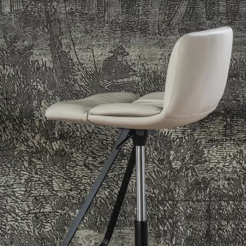 Industrial Style Adjustable Bar Stool Leather Counter Bar Stool with Metal Legs for Home Clearhalo 'Bar Furniture' 'Bar Stools' 'bar_stools' 'furn' 'furn_bar_stools' 'Furniture' 'Kitchen & Dining Furniture' 6955117