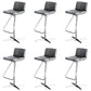 Industrial Style Adjustable Bar Stool Leather Counter Bar Stool with Metal Legs for Home Grey 6 Piece Set Clearhalo 'Bar Furniture' 'Bar Stools' 'bar_stools' 'furn' 'furn_bar_stools' 'Furniture' 'Kitchen & Dining Furniture' 6955118