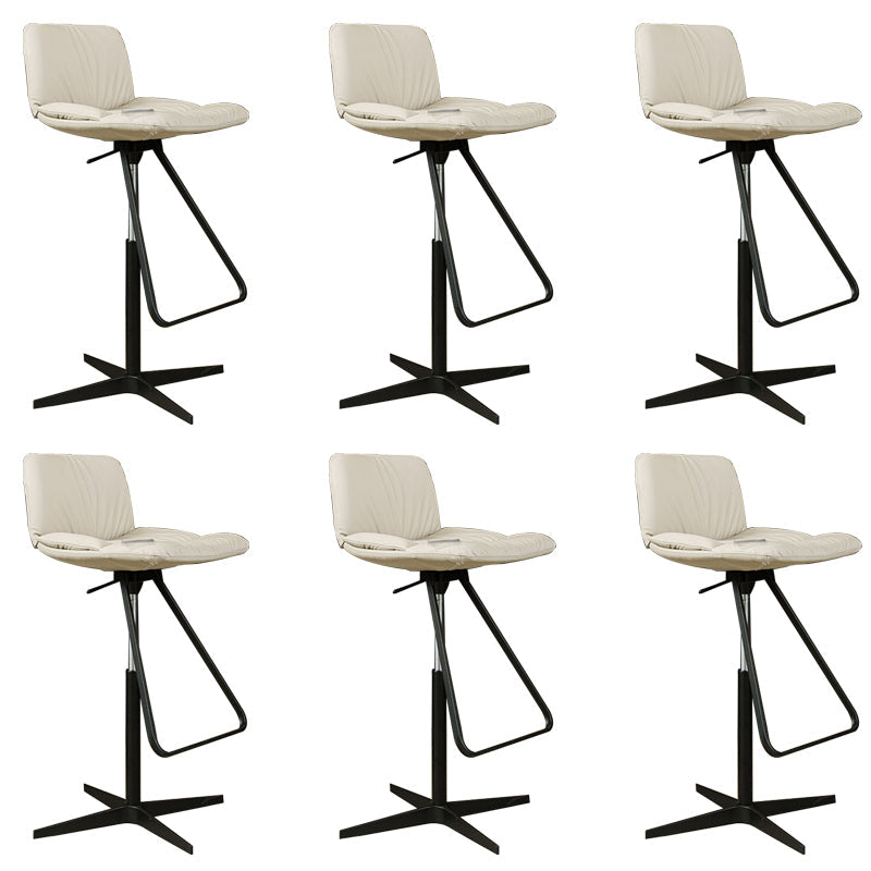 Sgabello da bar per bar in pelle regolabile in stile industriale per casa