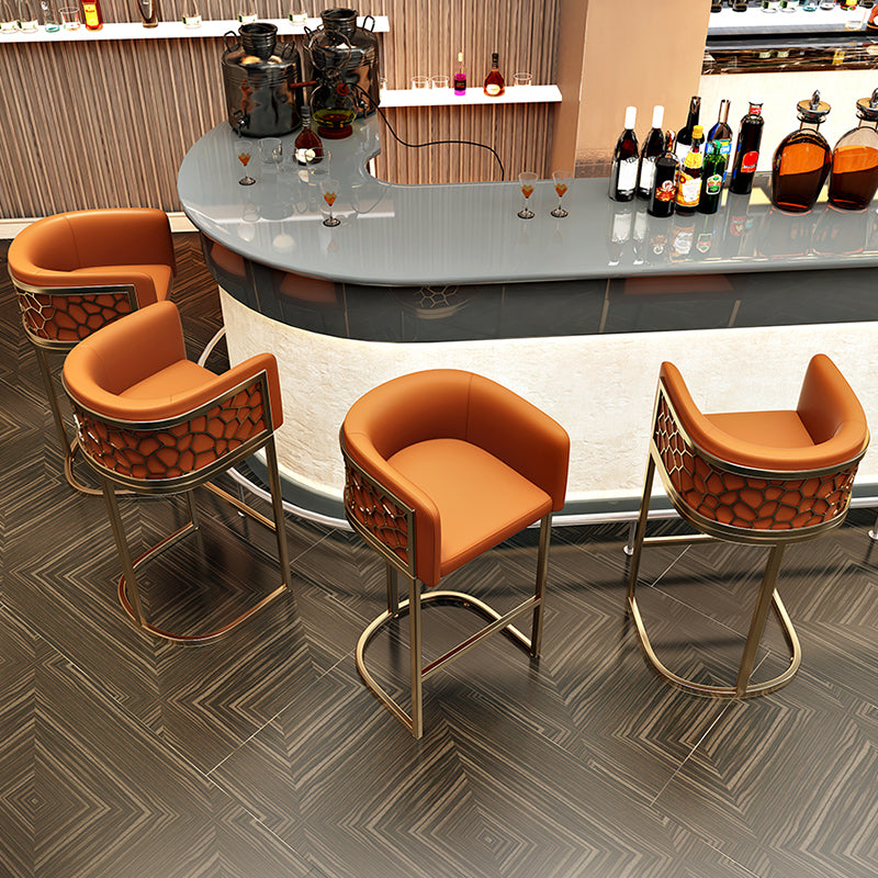 Glamstil Faux Leder Barstool Low Back Counter Barhocker für Küche