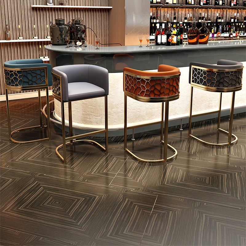 Glamstil Faux Leder Barstool Low Back Counter Barhocker für Küche