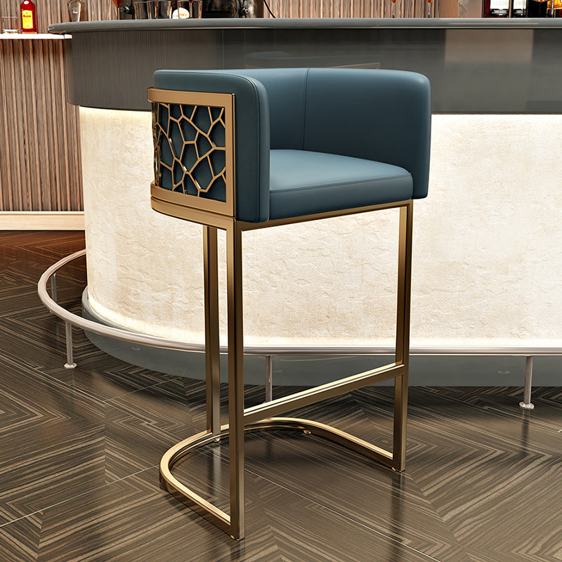 Glamstil Faux Leder Barstool Low Back Counter Barhocker für Küche