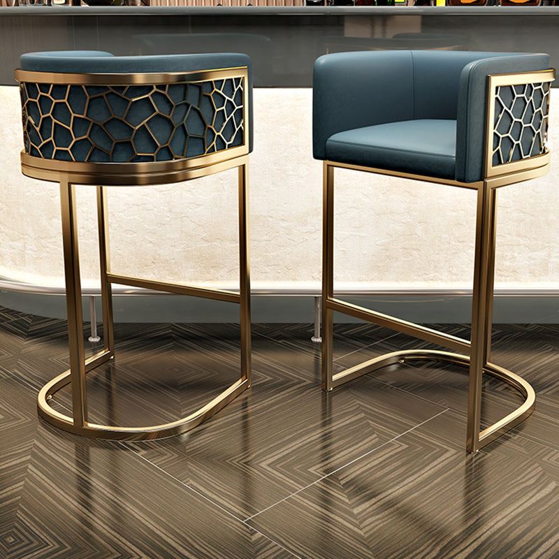 Glamstil Faux Leder Barstool Low Back Counter Barhocker für Küche