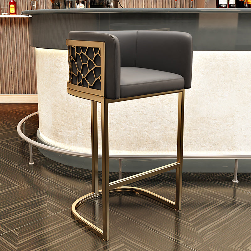 Glamstil Faux Leder Barstool Low Back Counter Barhocker für Küche