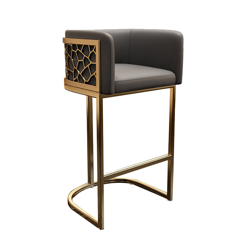 Glamstil Faux Leder Barstool Low Back Counter Barhocker für Küche