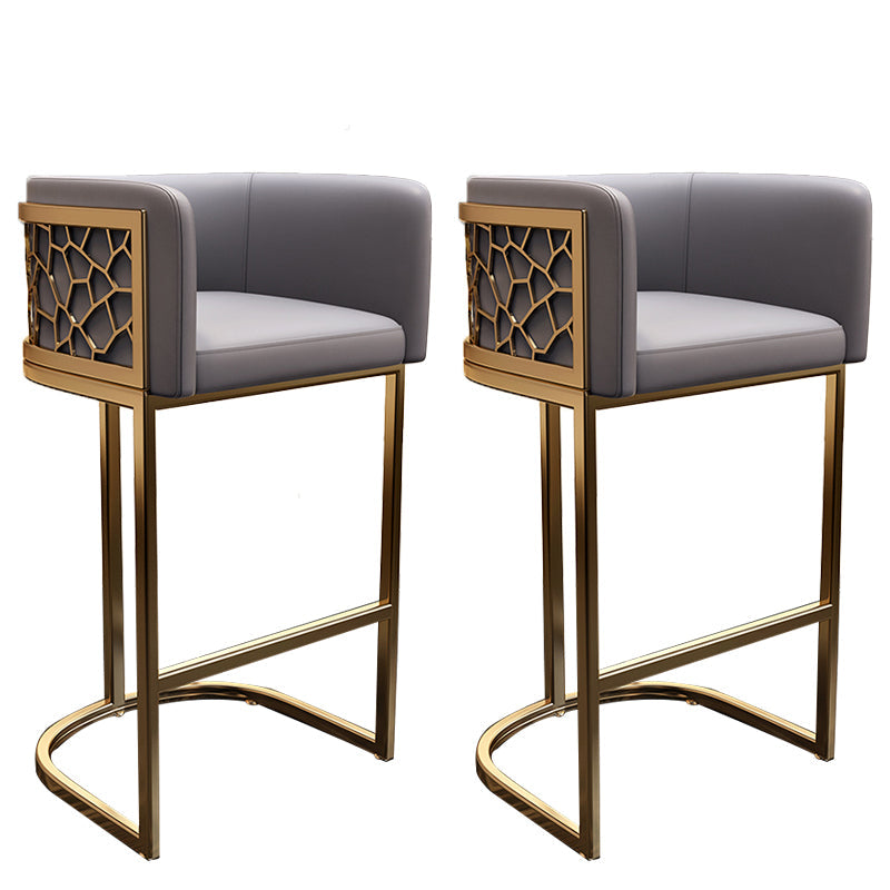 Glamstil Faux Leder Barstool Low Back Counter Barhocker für Küche