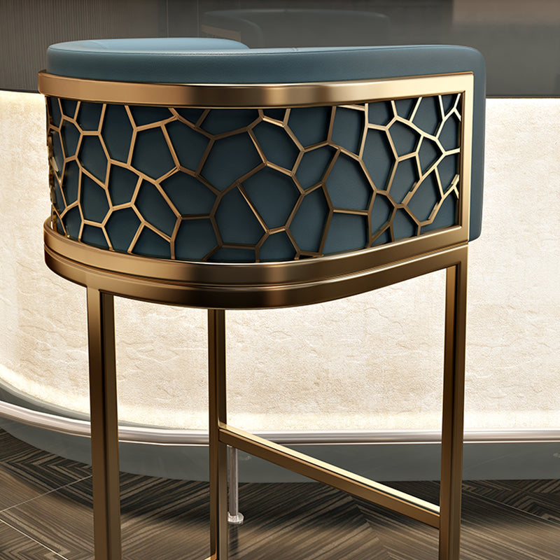 Glamstil Faux Leder Barstool Low Back Counter Barhocker für Küche