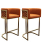 Glamstil Faux Leder Barstool Low Back Counter Barhocker für Küche