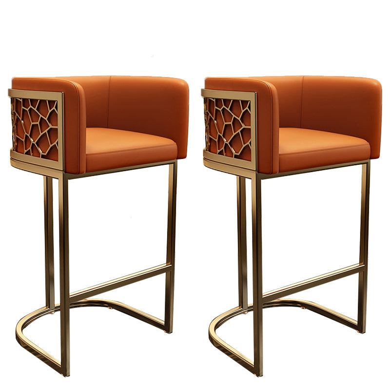 Glamstil Faux Leder Barstool Low Back Counter Barhocker für Küche